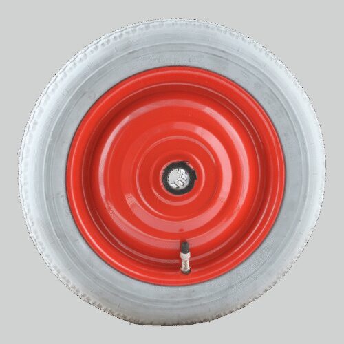 luchtband + wiel 12 1/2 x 2 1/4 (2.25-8) C-51 2PR + 1.25x8 (12 1/5x 12 1/4) ET0 Ø20 staal, rood