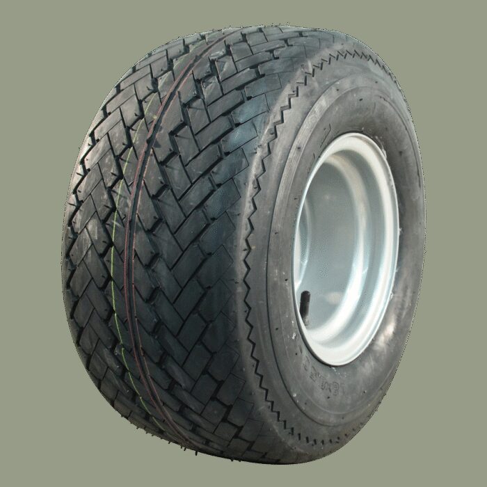 luchtband + wiel 18x8.50-8 V-3504 6PR + 7.00Bx8H2 ET0 60/100/4 A4 staal grijs