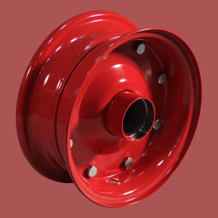 luchtband + wiel 4.00-8 V-40 8PR + 3.00D-8 ET0 NL100 staal rood - Afbeelding 2