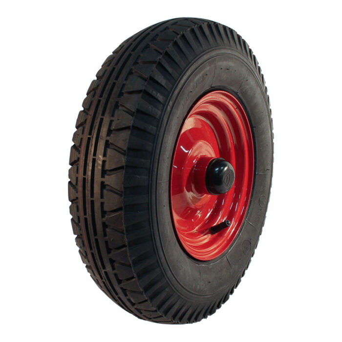 luchtband + wiel 4.00-8 V-40 8PR + 2.50Ax8H2 ET-17 NL88 staal rood