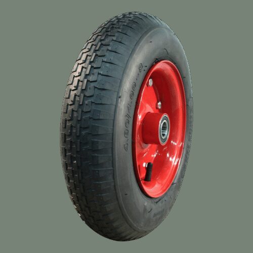 luchtband + wiel 4.80/4.00-8 V-6635 4PR + 3.00D-8 ET0 NL100 staal rood