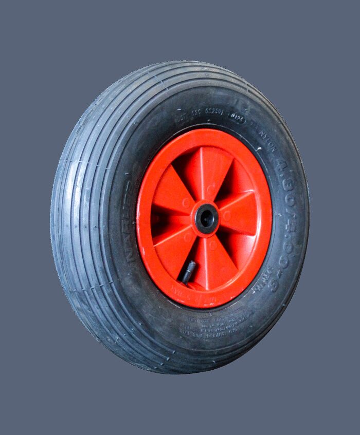 luchtband + wiel 4.80/4.00-8 S-2301 4PR + 2.50Ax8 NL75 A3 kunststof rood