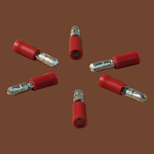 rondsteker voor draad 0,5 - 1,5mm2 , Ø4 , rood