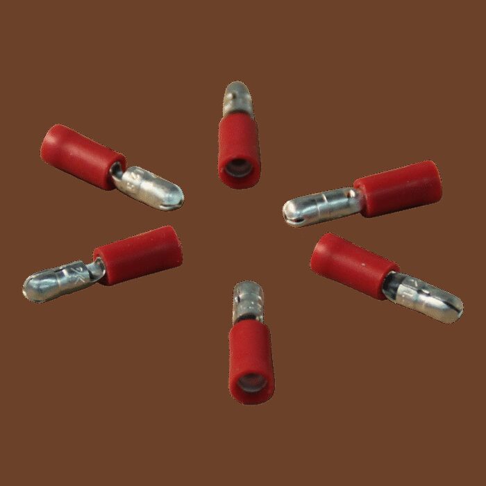 rondsteker voor draad 0,5 - 1,5mm2 , Ø4 , rood