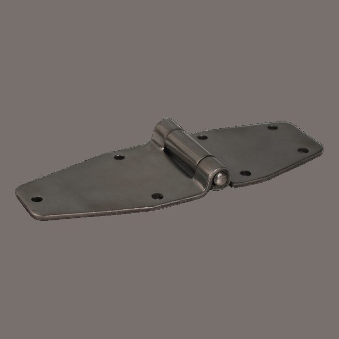 vlinderscharnier , met gatenpatroon , 60 x 209mm scharnierblad rvs