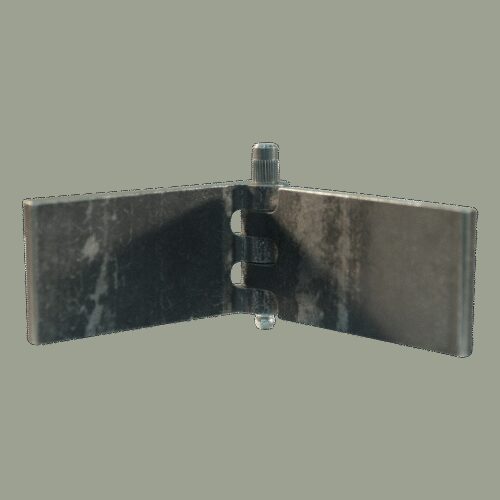 recht portierscharnier met pen met smeernippel 40 x 80mm scharnierblad blank
