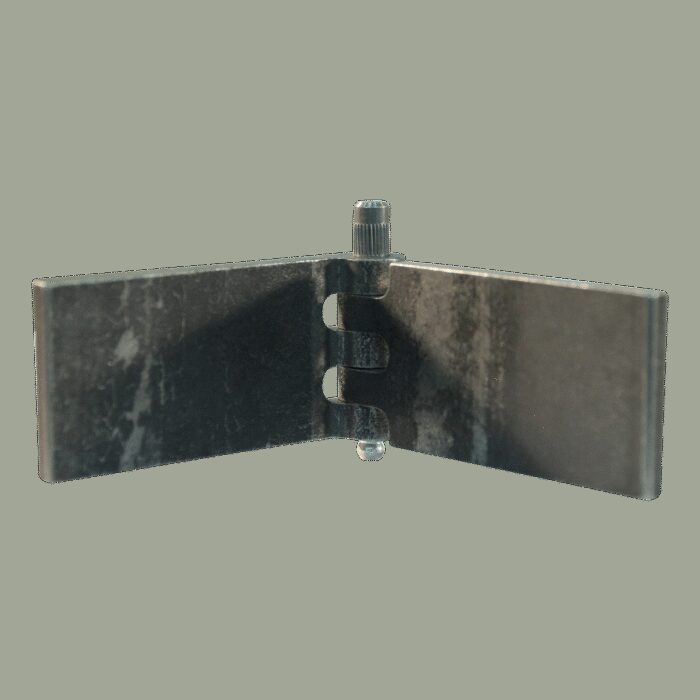 recht portierscharnier met pen met smeernippel 40 x 80mm scharnierblad blank
