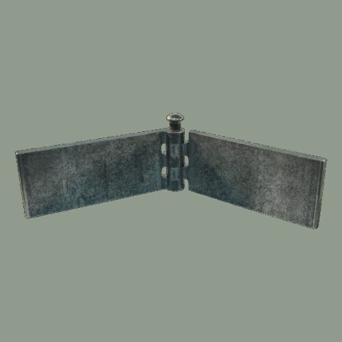 recht portierscharnier met stalen pen 50 x 120mm scharnierblad blank