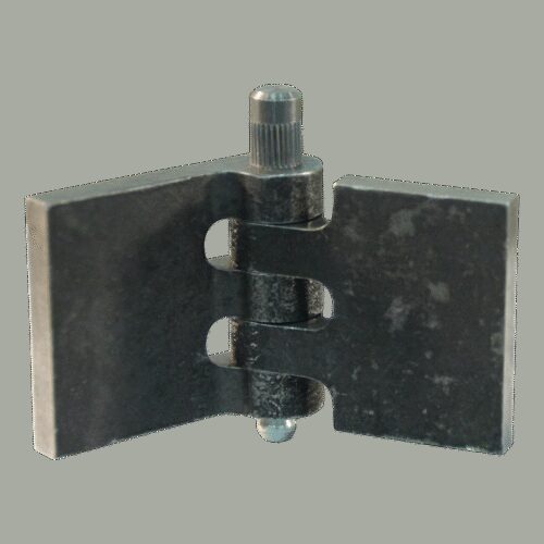 recht portierscharnier met pen met smeernippel 40 x 40mm scharnierblad blank