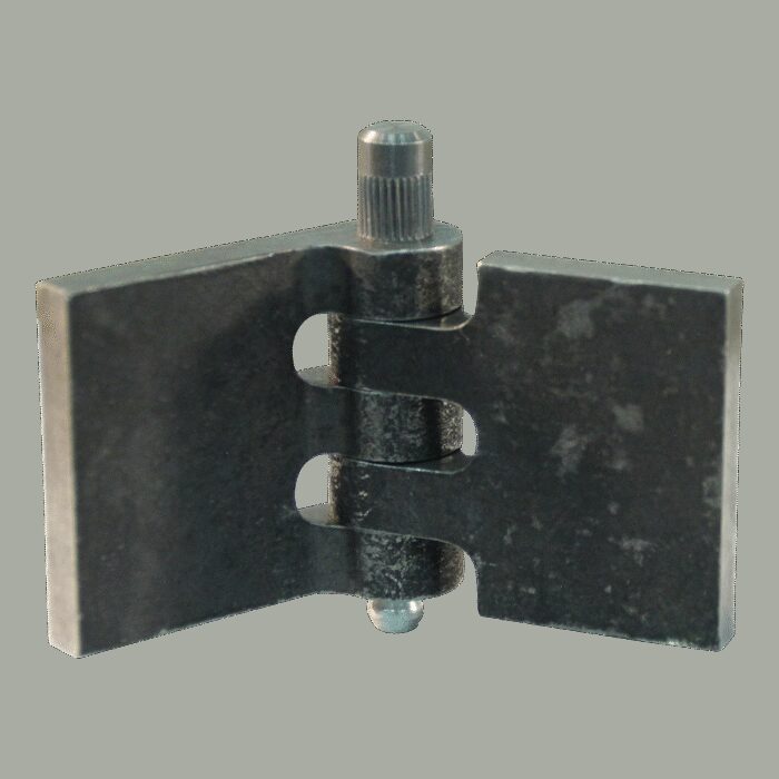 recht portierscharnier met pen met smeernippel 40 x 40mm scharnierblad blank