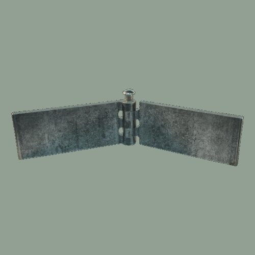 recht portierscharnier met rvs pen 50 x 120mm scharnierblad blank