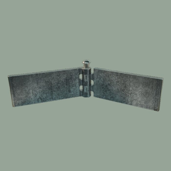 recht portierscharnier met rvs pen 50 x 120mm scharnierblad blank