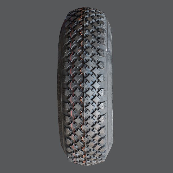 luchtband + wiel 4.00-4 V-6605 4PR + 2.10x4 rollager Ø25 NL75 A3 kunststof rood - Afbeelding 3