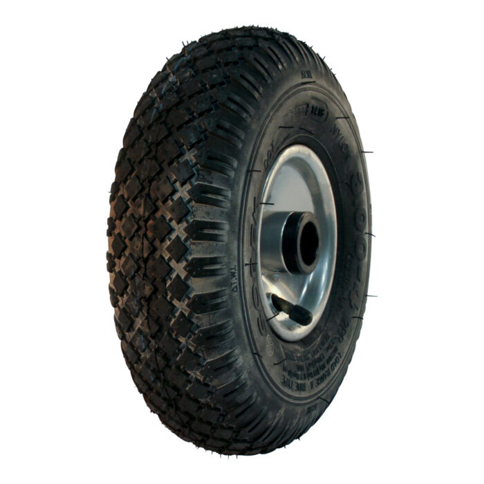 luchtband + wiel 2.50-4 V-5501 4PR + 2.10x4H2 ET0 rollager Ø25 NL75 staal grijs