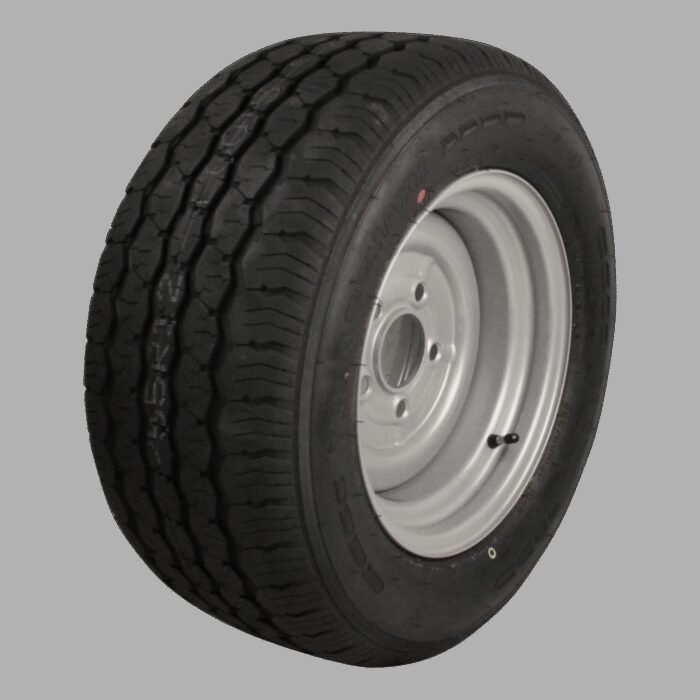luchtband + wiel 225/55 R12C Trailermaxx CR-966 8PR + 7.00Ix12H2 ET10 66,5/112/5 104 N staal grijs