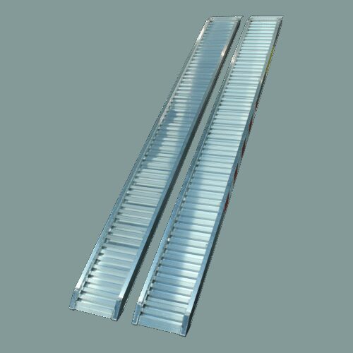 set oprijplaten recht aluminium 2995 x 300 opleglip ( L standaard )