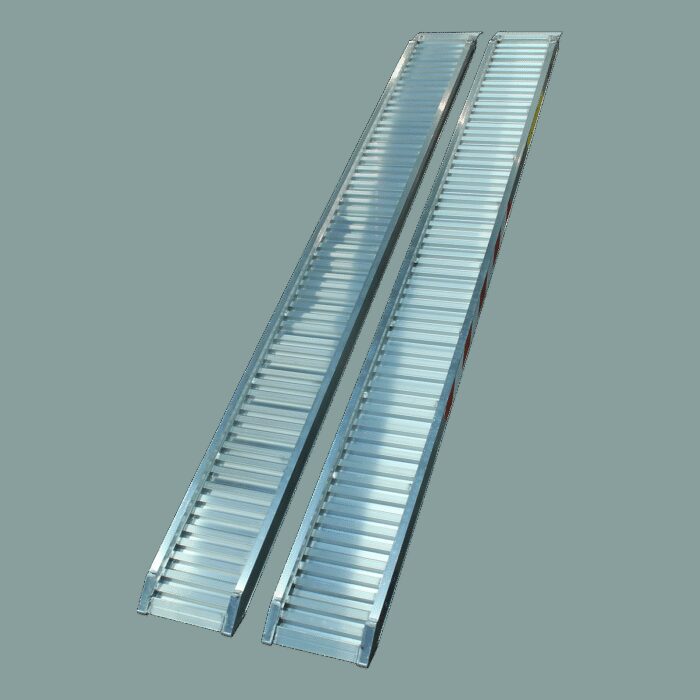 set oprijplaten recht aluminium 2995 x 300 opleglip ( L standaard )