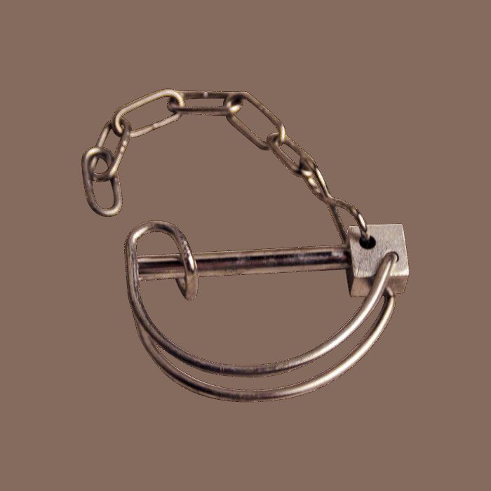 borgpen met ketting Ø7mm 69mm RVS