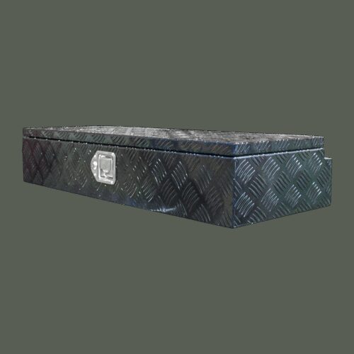 gereedschapskist aluminium zwart 900x380x170mm kofferslot