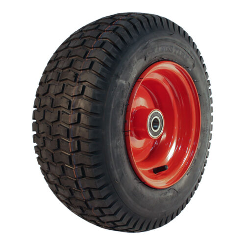 luchtband + wiel 16x6.50-8 V-3502 4PR + 5.50Bx8H2 ET0 NL100 staal rood