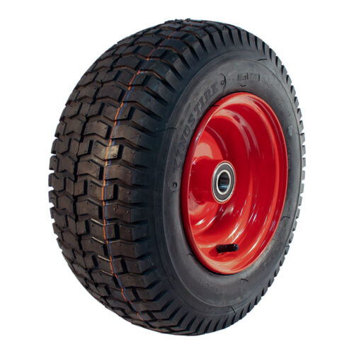 luchtband + wiel 16x6.50-8 V-3502 4PR + 5.50Bx8H2 ET0 NL100 staal rood