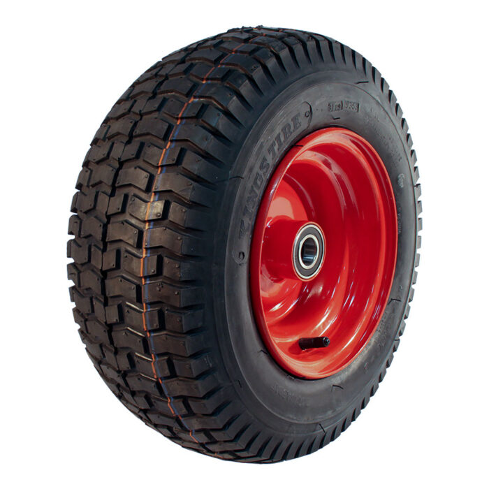 luchtband + wiel 16x6.50-8 V-3502 4PR + 5.50Bx8H2 ET0 NL100 staal rood