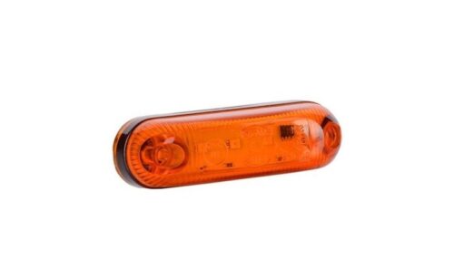 LED markeringslicht amber met beugel | 12-24V | 50cm. kabel